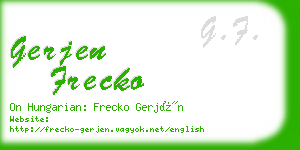 gerjen frecko business card